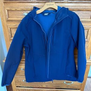 Lands' End Women's Navy Hooded Softshell Jacket